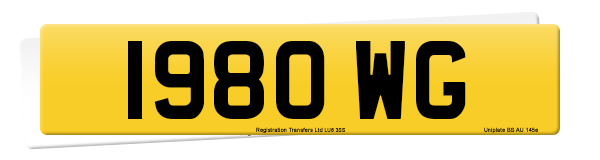 Registration number 1980 WG